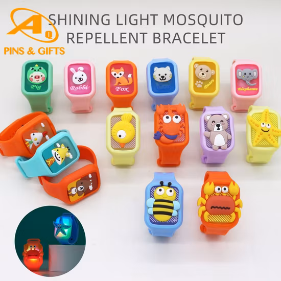 Anti Mosquito Repellent Bracelet Wristband Custom Cartoon Tie Dye Rubber Pokemon Awareness Rubber Silicone Hand for Kids