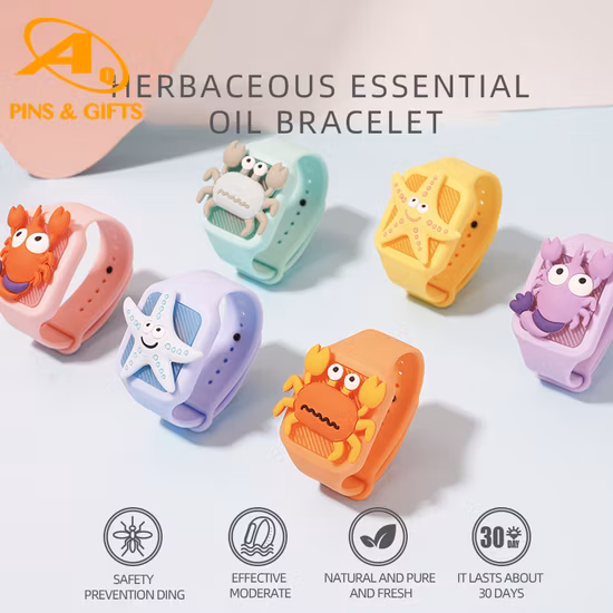 Anti Mosquito Repellent Bracelet Wristband Custom Cartoon Tie Dye Rubber Pokemon Awareness Rubber Silicone Hand for Kids